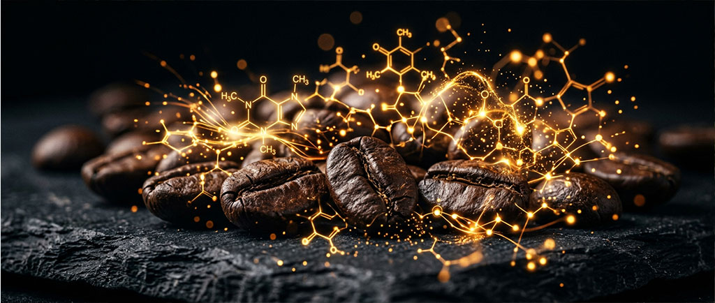 Granos de café tostados representando su posición como 6º alimento más antioxidante del mundo — NutriPsicoGen