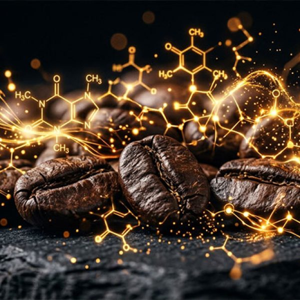 Granos de café tostados representando su posición como 6º alimento más antioxidante del mundo — NutriPsicoGen