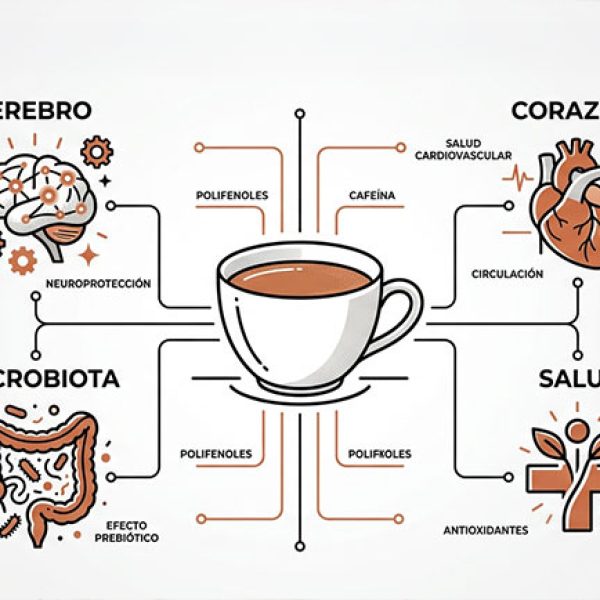 Infografía sobre salud, nutrición y café como alimento desde la ciencia — NutriPsicoGen